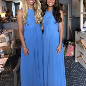 Blue bridesmaid dress, size 2